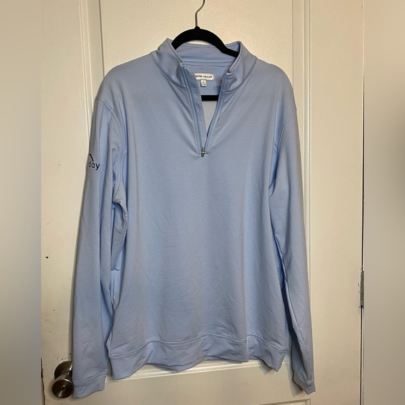 Peter Millar Men's Sky Blue Zip-Up Sweater - Picture 1 of 8
